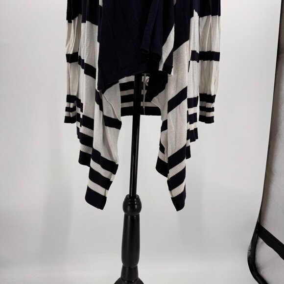 Lane Bryant Duster Cardigan Sweater Womens 18 Striped Open Navy Nautical‎ Beach - Picture 4 of 6
